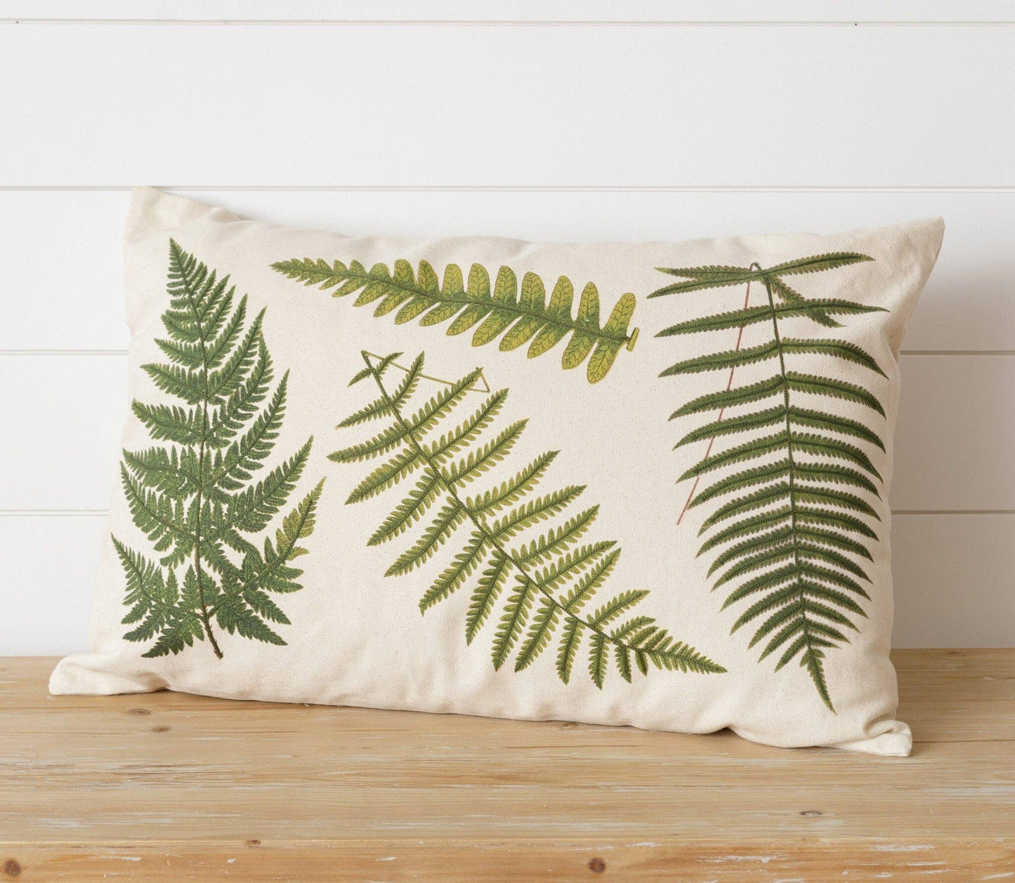 Pillow - Embroidered Ferns