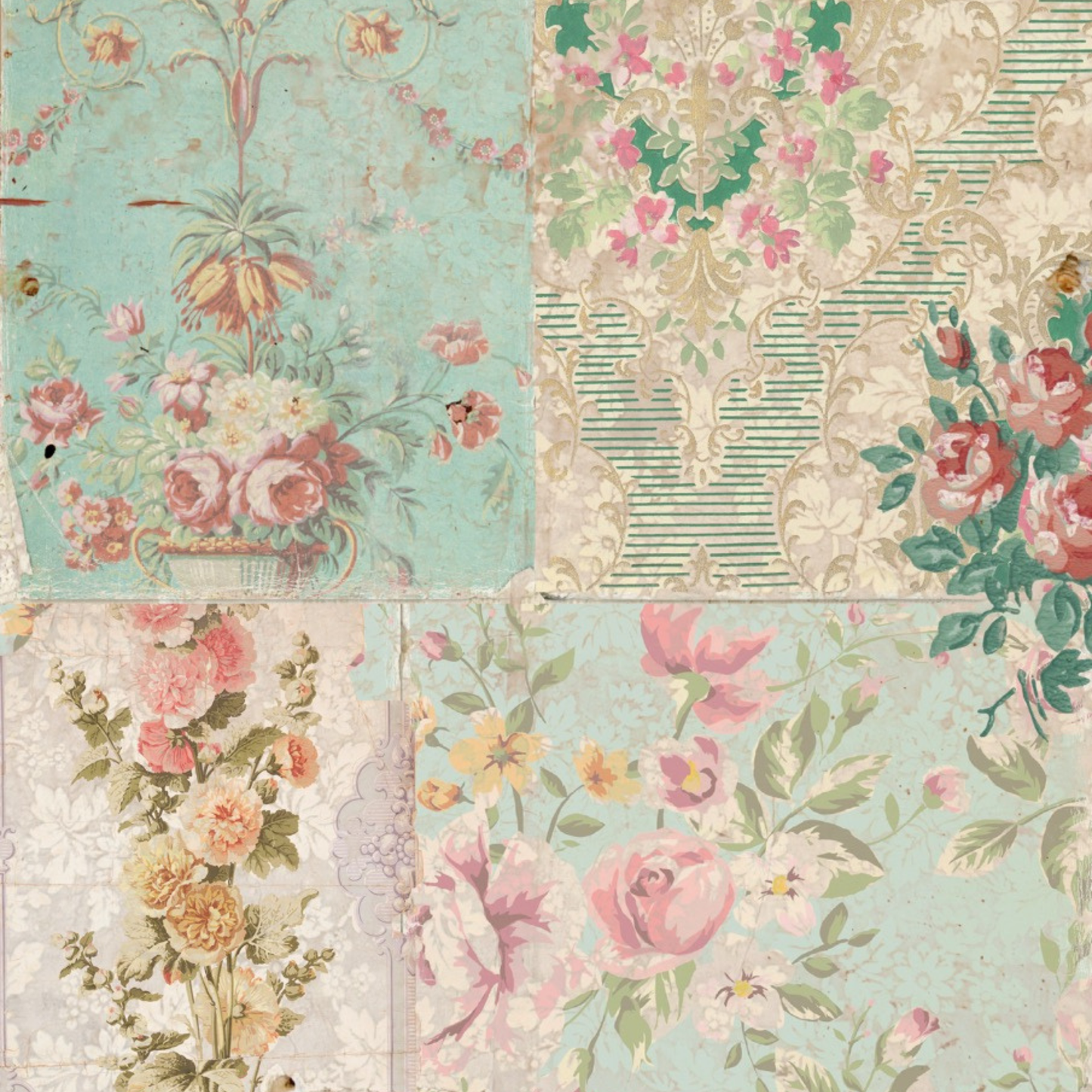 Spring Paper Scrap Decoupage Rice Paper