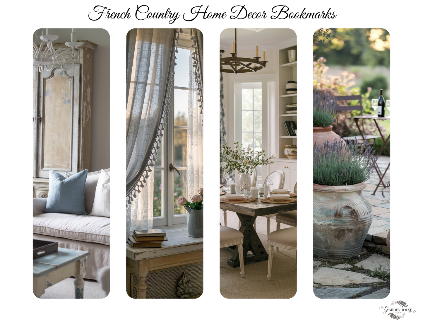 French Country Summer Bookmarks Download