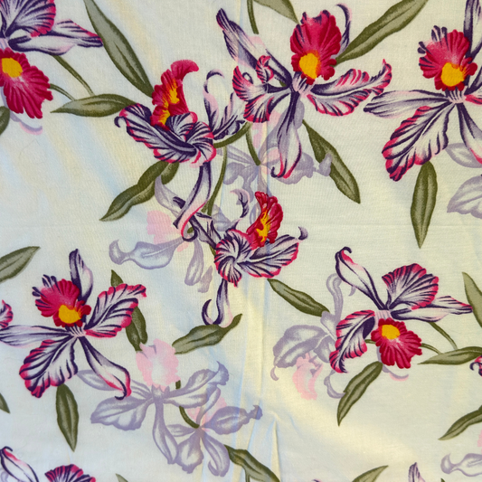 Tropical Print Cotton Fabric