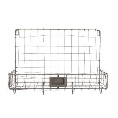 Wall Organizer w/Hooks, Wire