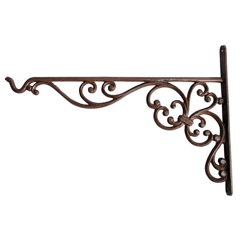 Hanging Basket Hook, Cast Iron, Antique Rust