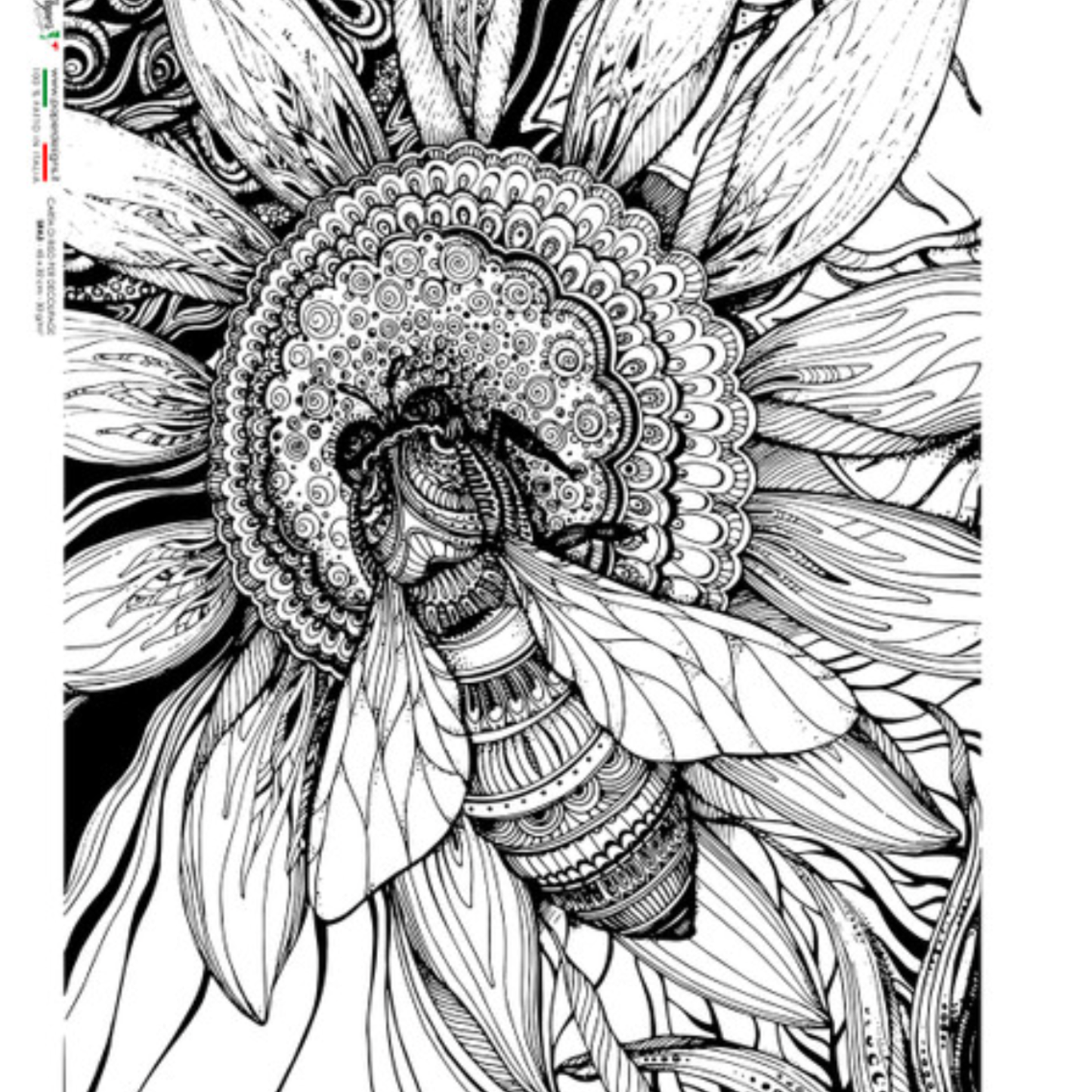 Paper Designs Animals- Bee on Flower- Decoupage Paper