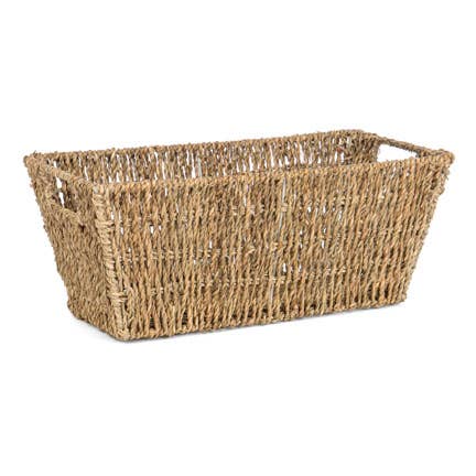Rectangular Seagrass Tub Basket for Storage and Display