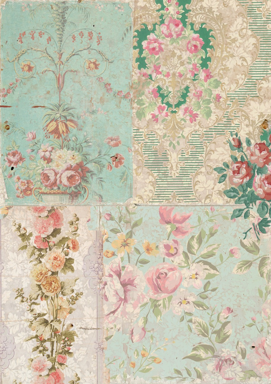 Spring Paper Scrap Decoupage Rice Paper
