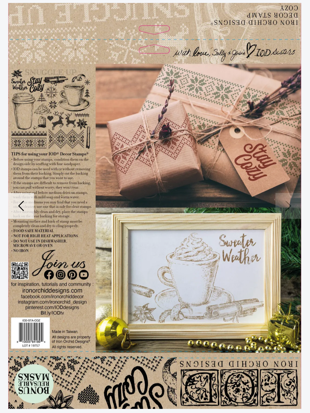 IOD Cozy12" x 12" Stamp