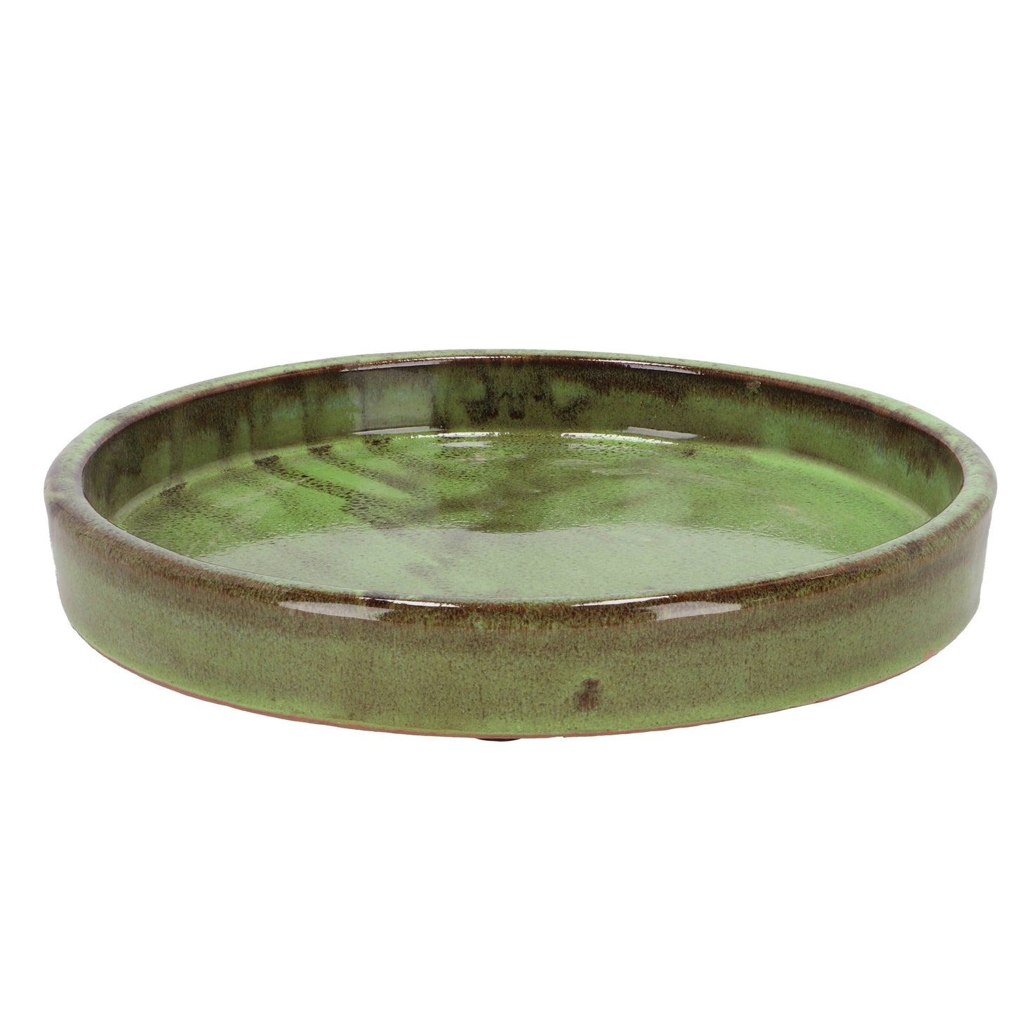 Glazed Saucer Green For Kitchen or Greenhouse