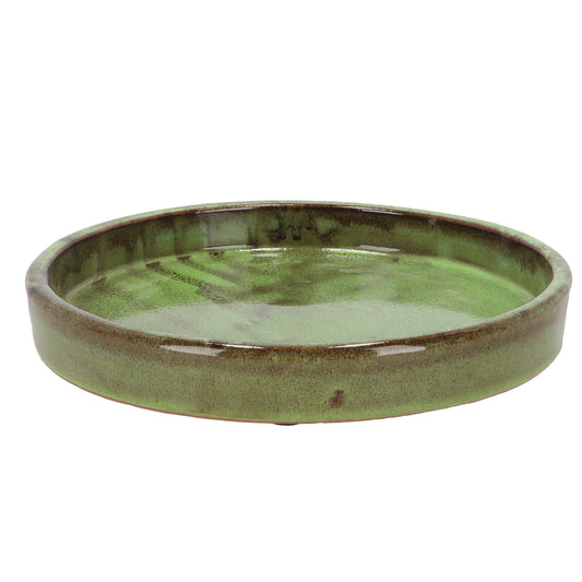 Glazed Saucer Green For Kitchen or Greenhouse