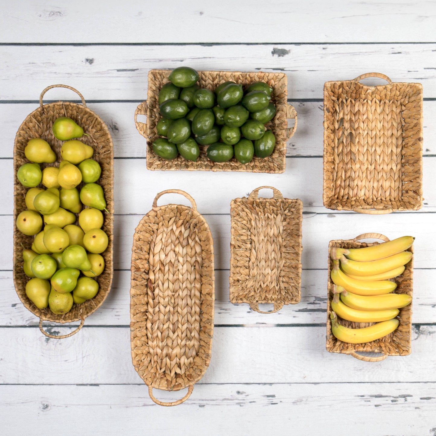 Hyacinth Tray Rectangle w/side handles