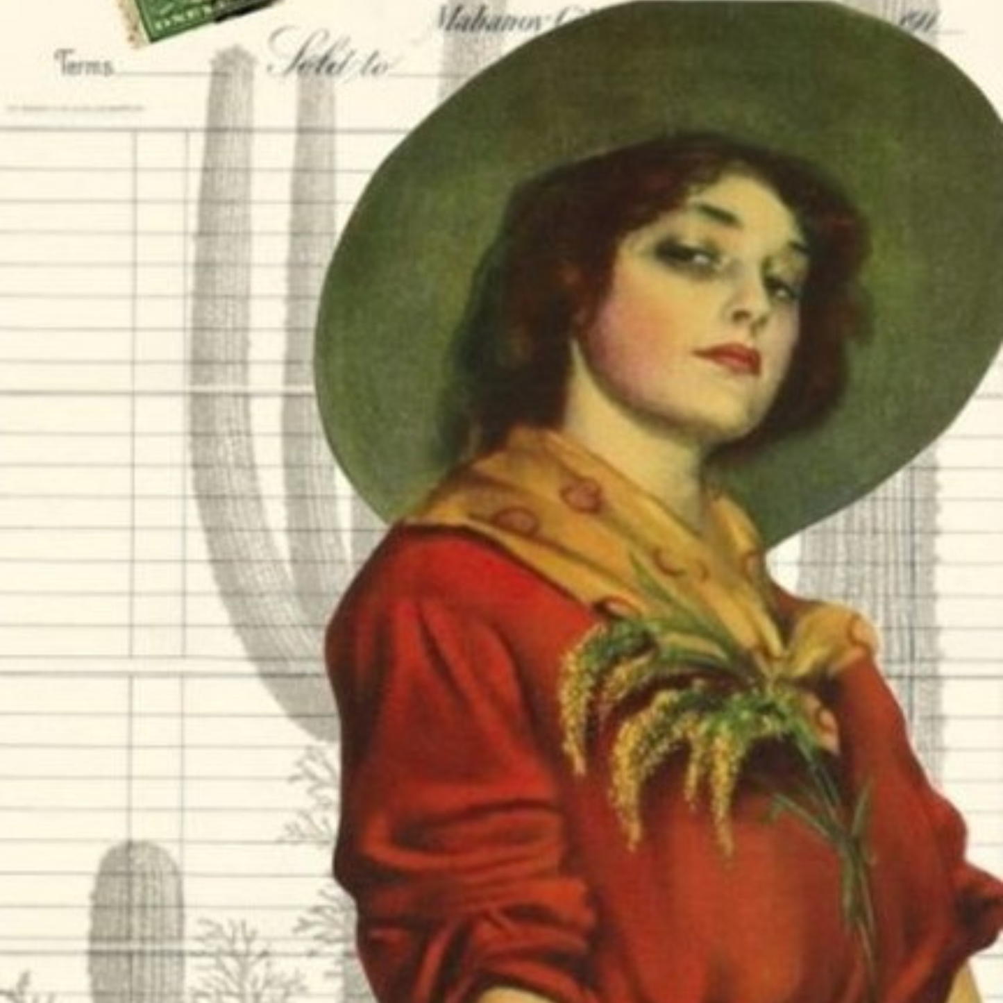 Cow Girl Decoupage Paper