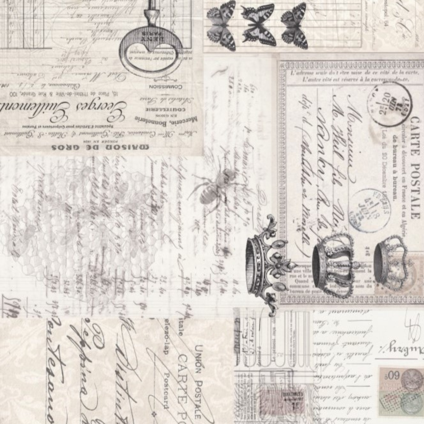 Ephemera Collage Decoupage Paper