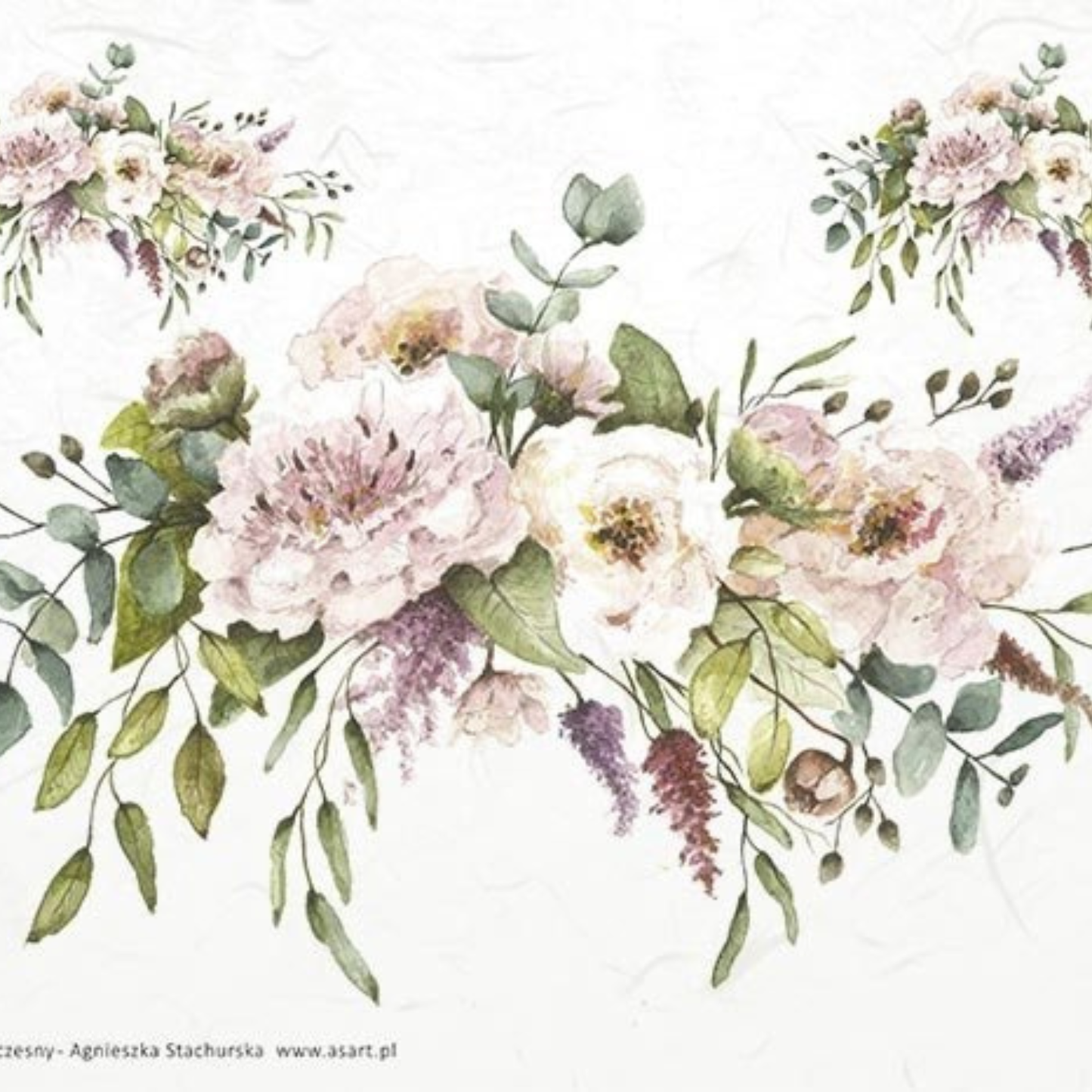 Floral Swags Decoupage Rice Paper