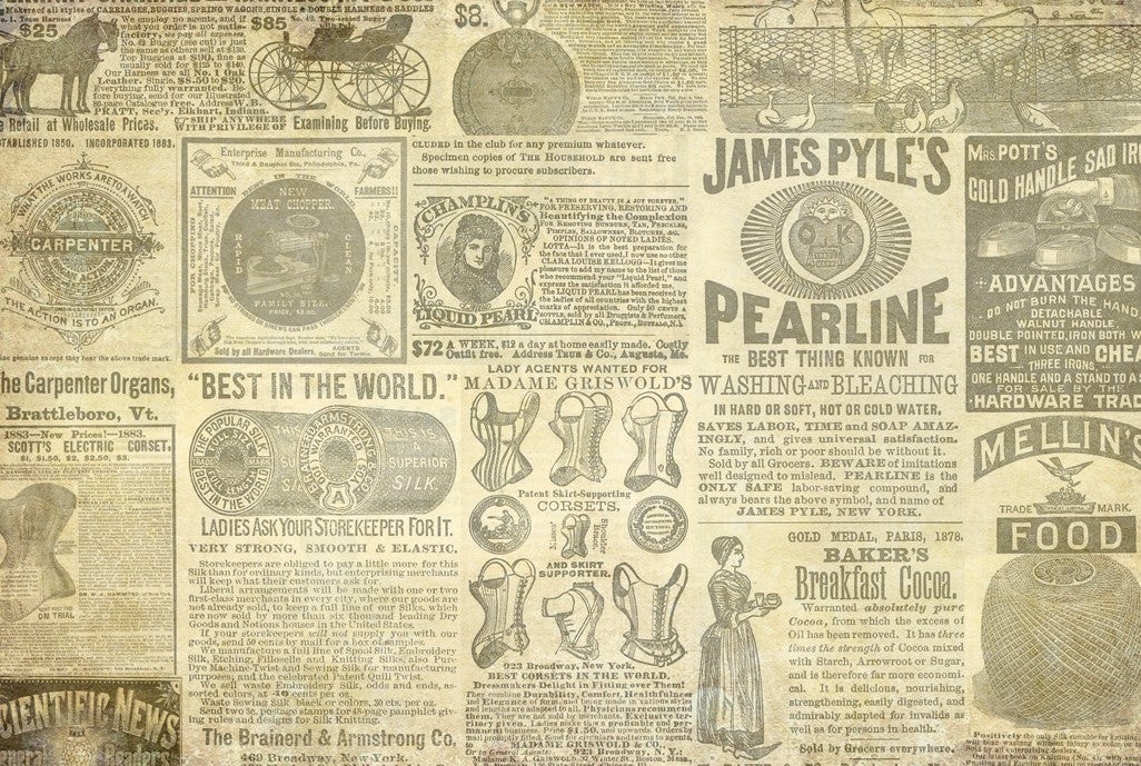 Vintage Adds Decoupage Paper