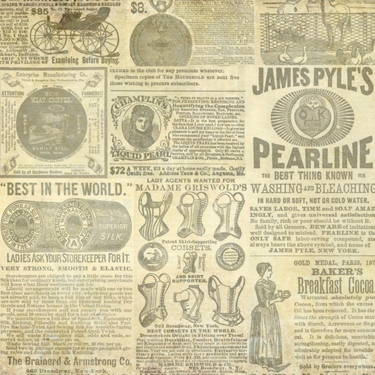 Vintage Adds Decoupage Paper
